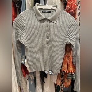 Brandy Melville gray cropped sweater